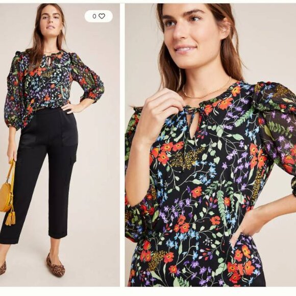 Maeve Anthropologie Jacquin Peasant Blouse Size S - Picture 1 of 12